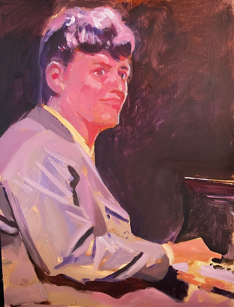 Photorealistic Portrait Oil Painting By John Welsh, 15 X 20, Eddie Gripper 1, Original Artwork