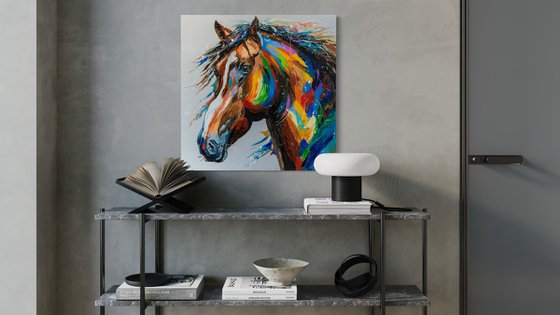 Multicolored Equine