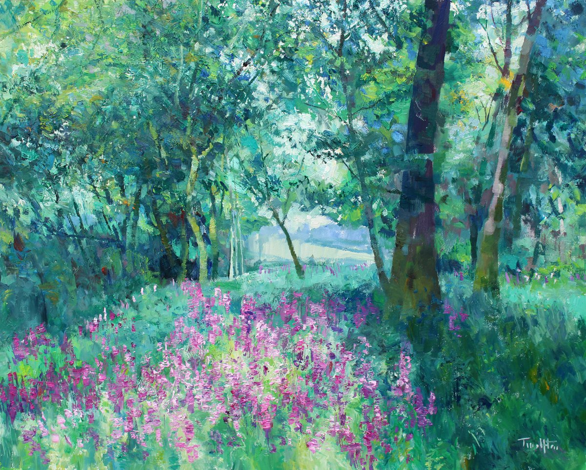 Foxgloves on Pulpit Hill by Christian Twelftree