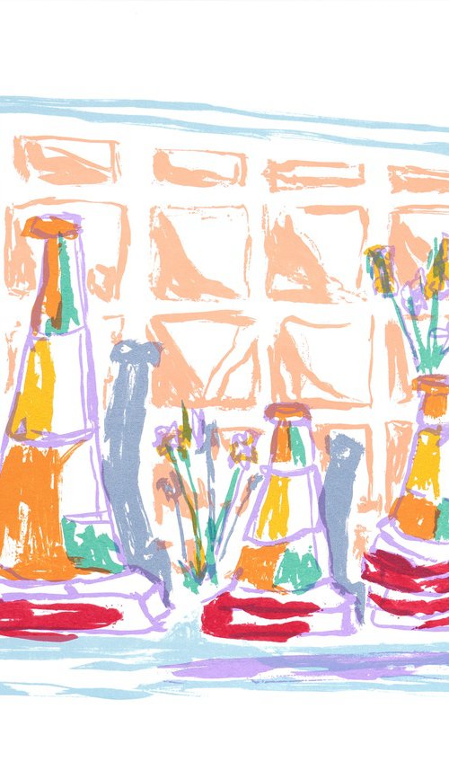 Car Wash Cones, Limited Edition Screen-print by Alexander Evans