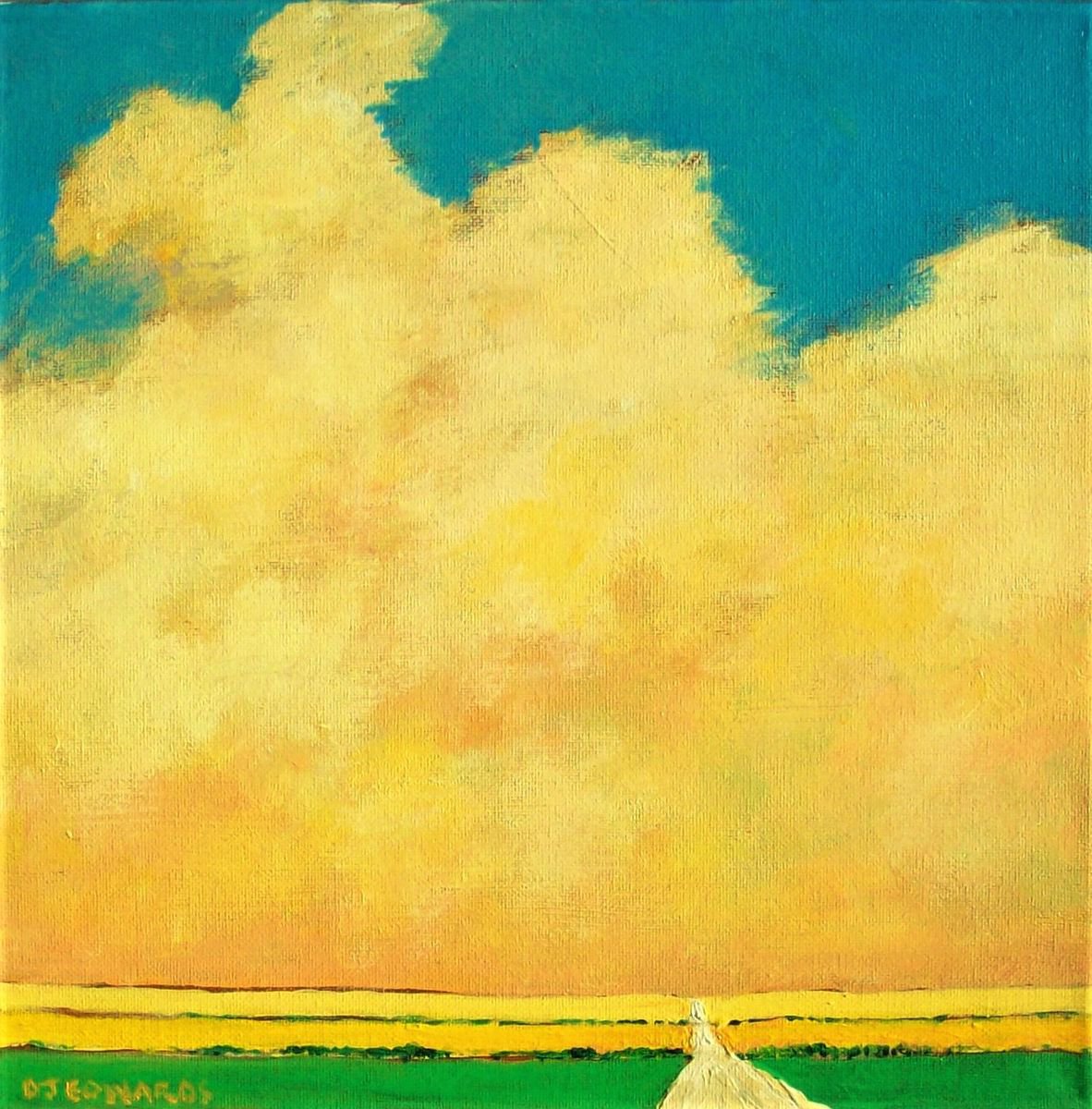 Evening Clouds, Prairie Road by David J Edwards