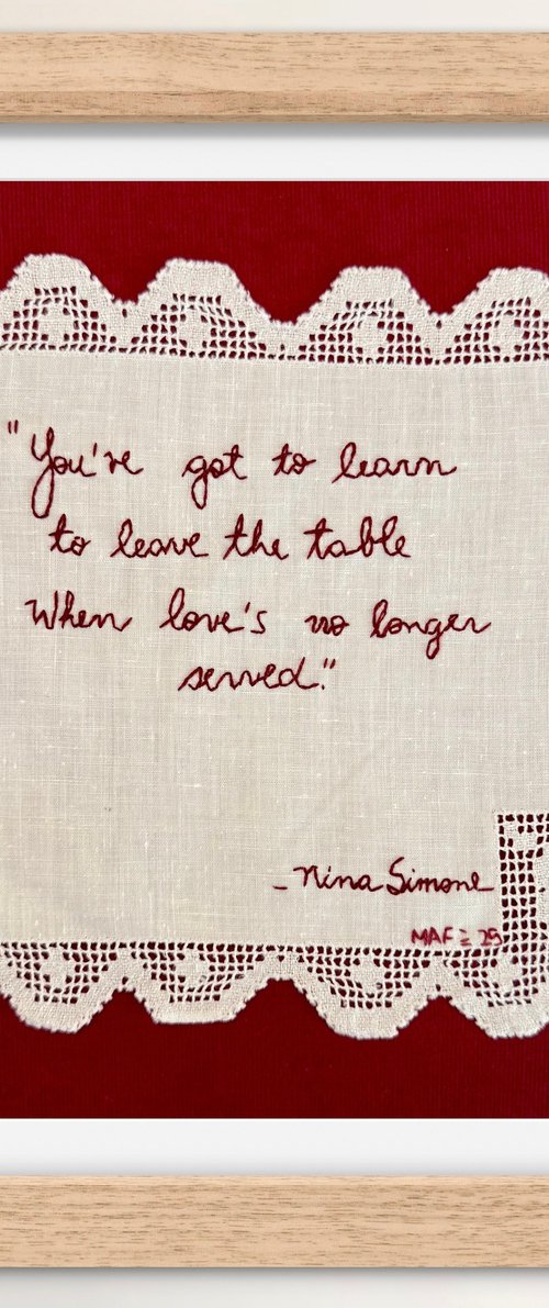 "Love's no longer served" by Mafe Bastos