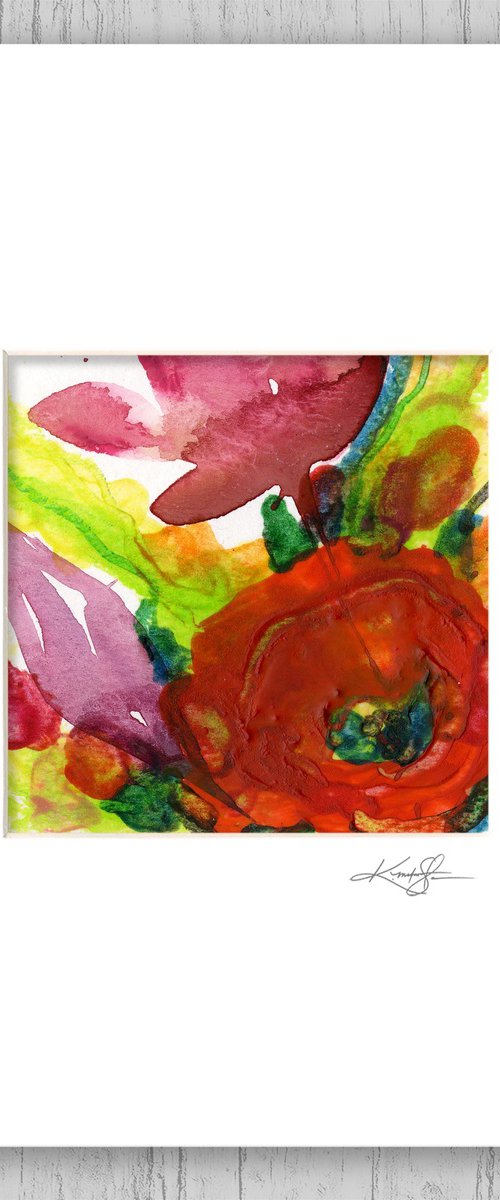 Encaustic Floral 12 by Kathy Morton Stanion