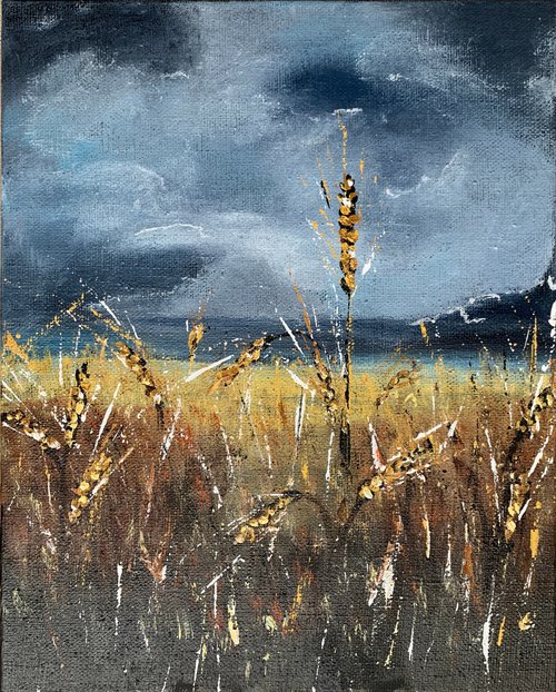 Dancing Wheat under Sky. by Marina Skromova