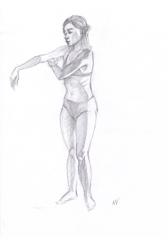 Sketch of Human body. Woman.74