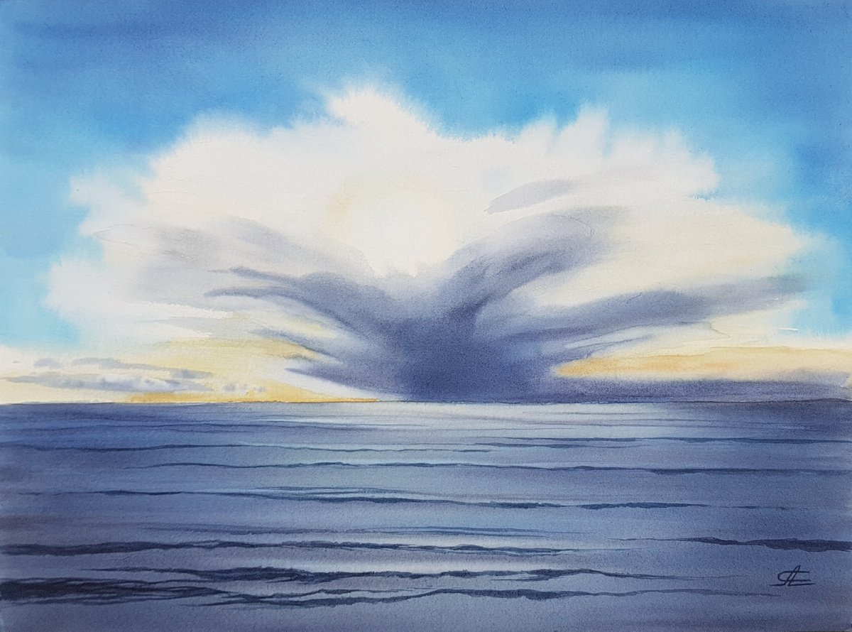 Seascape with clouds by Svetlana Lileeva