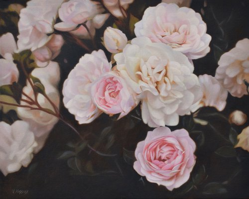 Evening Roses. by Vera Higgins