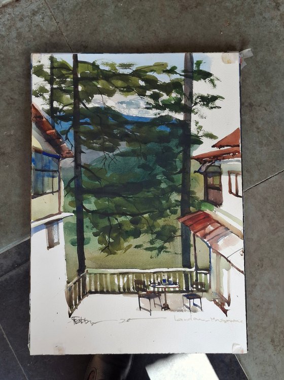 Between two homes, peaks peek