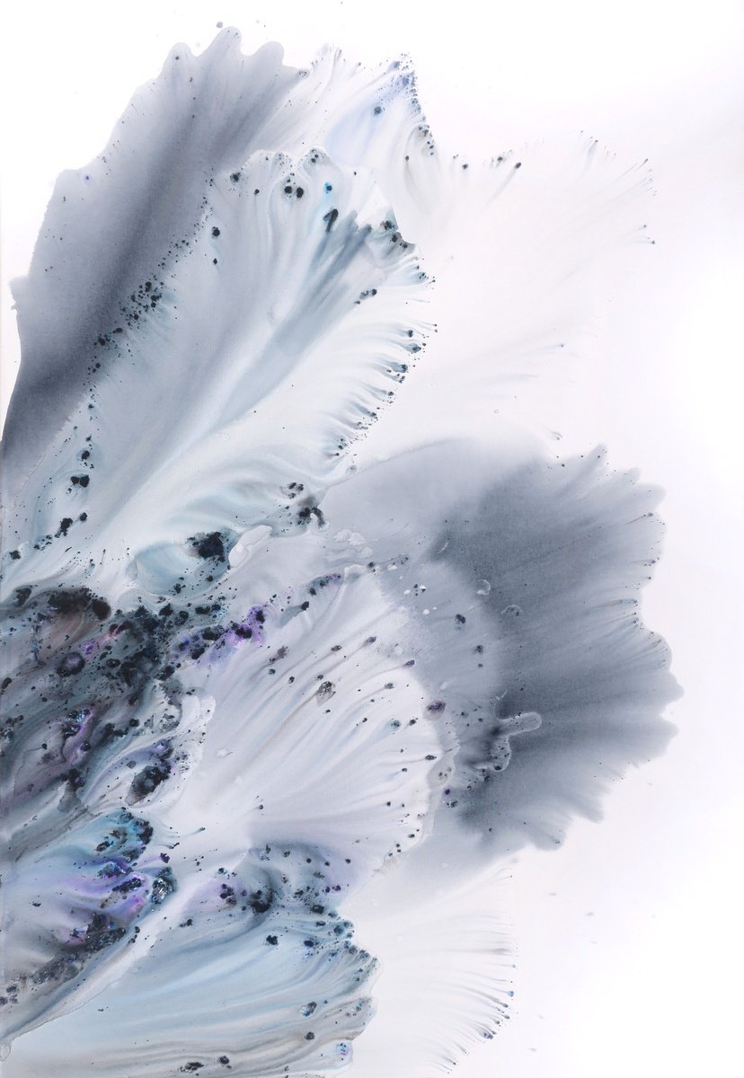 Abstract Acrylic Painting By Muriel Napoli, 39 X 55", Nature 191, Original Artwork