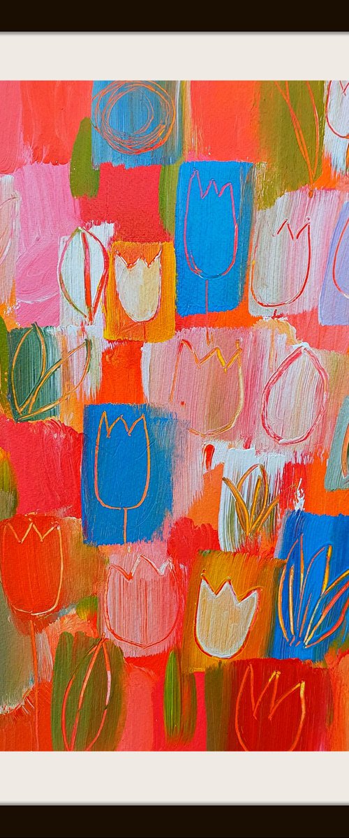 Abstract Tulips III by Jan Rippingham