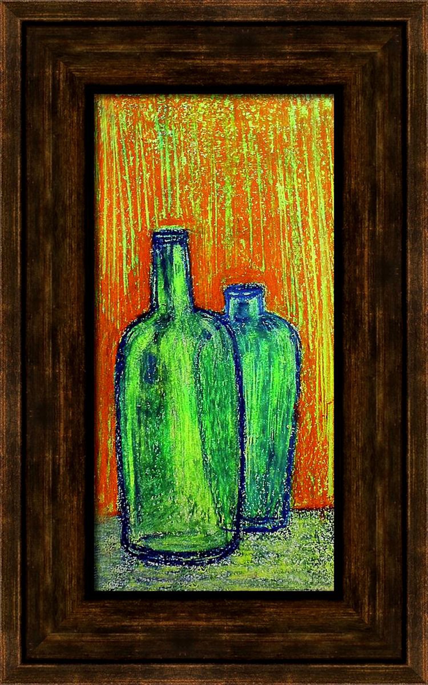 Wallpaper Bottles Still Life Oil Pastel Painting 11 5 X 5 Artfinder HD