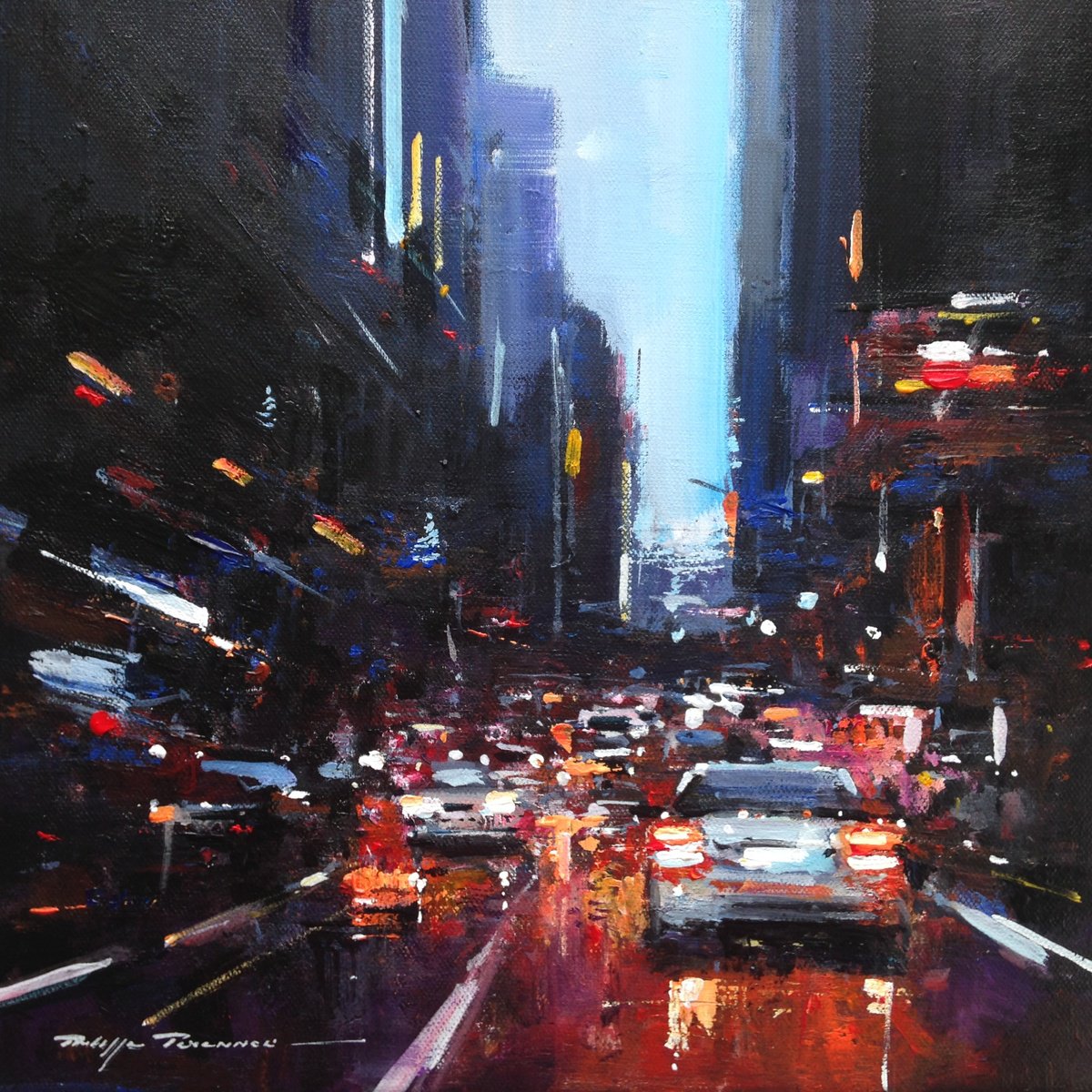  Cityscape N° 2273 By Philippe Perennou, 12 X 12, Artwork For Sale On Artfinder