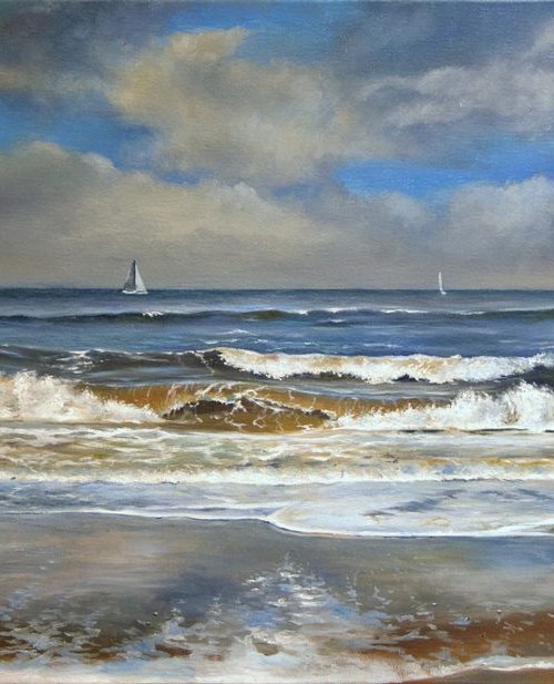 North Sea 2011/2018 (Original Oil Painting) by Mayrig Simonjan