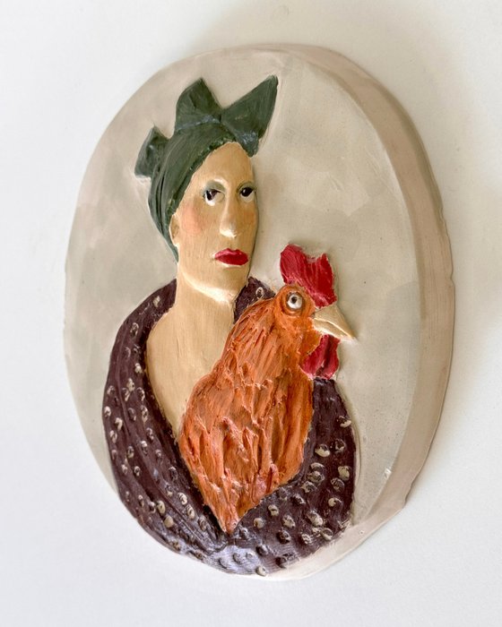 Woman with Hen