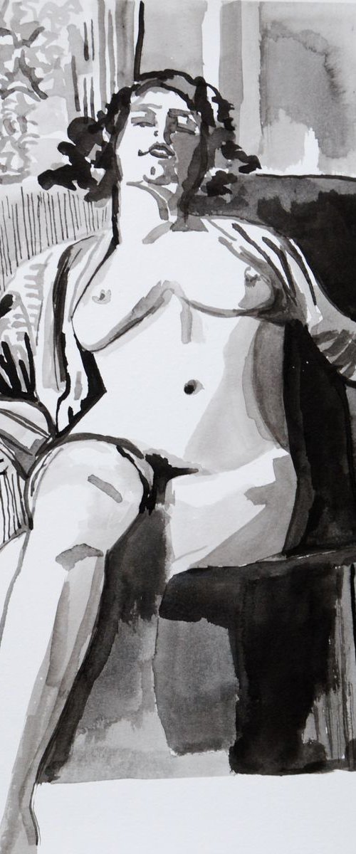 Nude  / 34 x 27.3 cm by Alexandra Djokic