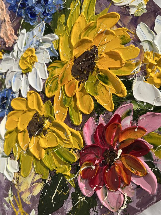 Daisy Sunflowers Texas Bluebonnet Chamomile " Beautiful Flowers"
