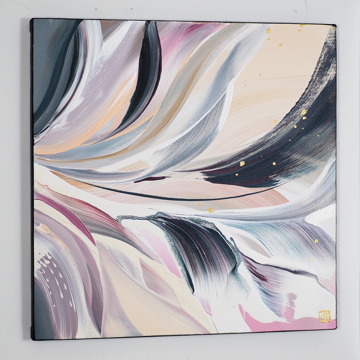 Abstract Acrylic Painting By Novi Lim, 20 X 20", Spring Is Here I, Original Artwork