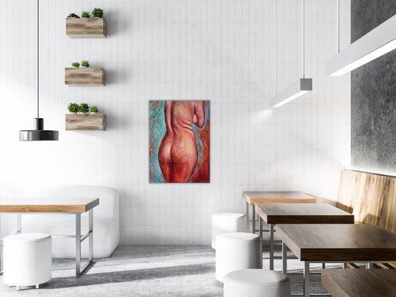 Nude Woman Painting, Modern Art