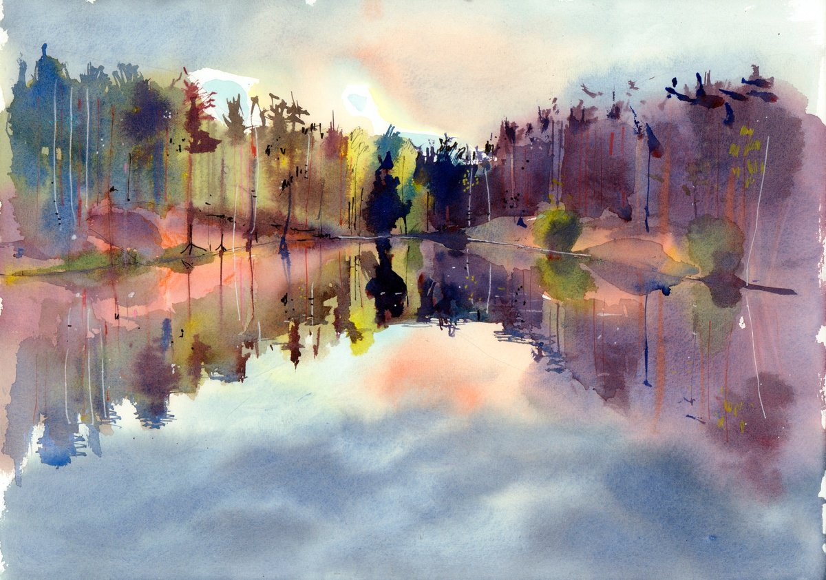 Evening Reflection Symphony by Anastasia YOUKKI Mamoshina