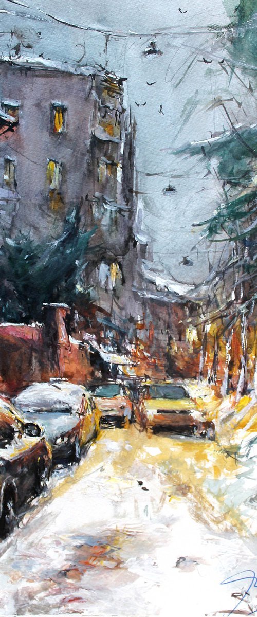 The City after the snowfall by Maximo Damico