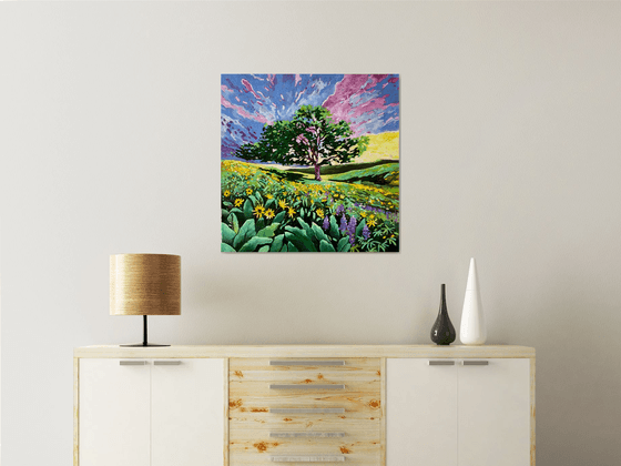 Lonely Oak tree 70-70cm