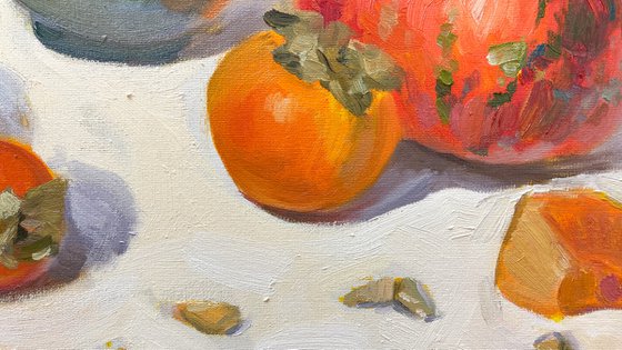 Physalis, persimmon and pumpkin