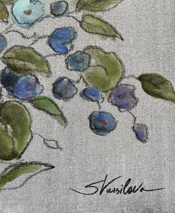 Blue Moody Floral