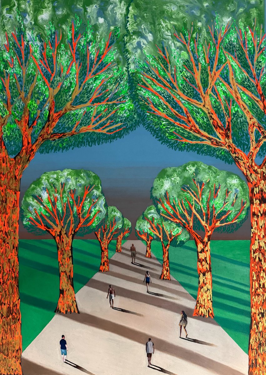 Expressive Landscape Painting By Stefano Pallara, 20 X 28", Frassanito N.4, Original Artwork