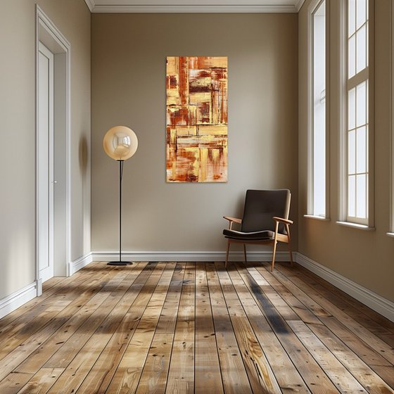 Field of Study Ochre 50x100x2 cm