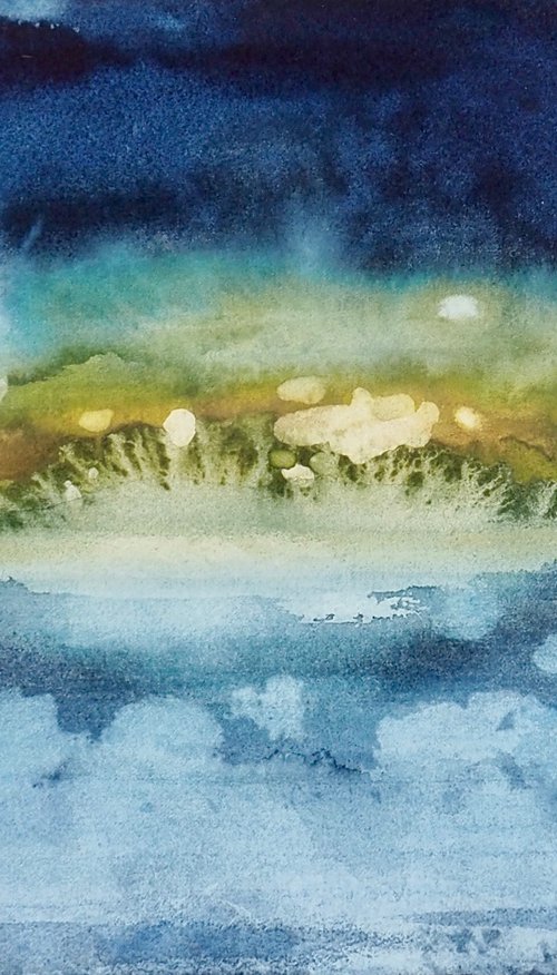 Fondale - Abstract landscape watercolor by Isabella Nazzarri