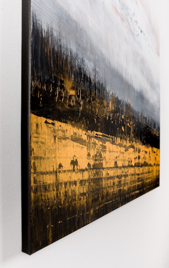 Gold abstract painting GB451