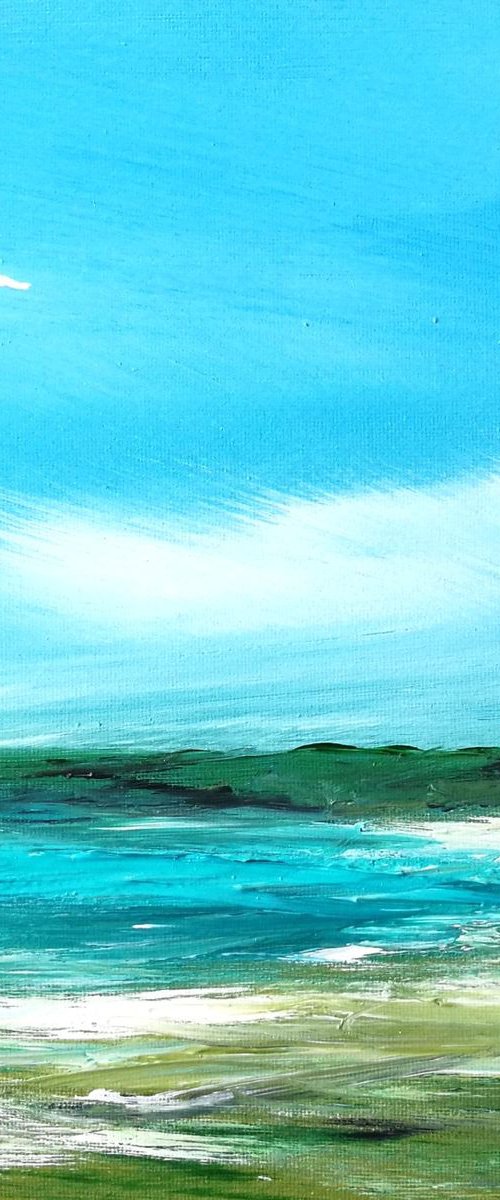 Coastal Charm - small painting, cornwall, seascape, gorgeous by Mel Graham