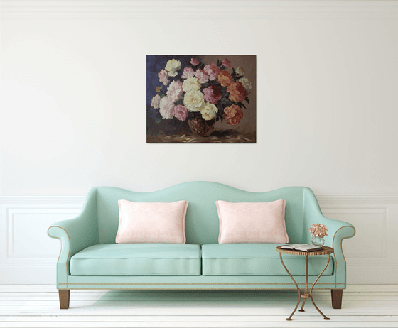 Peonies and Roses