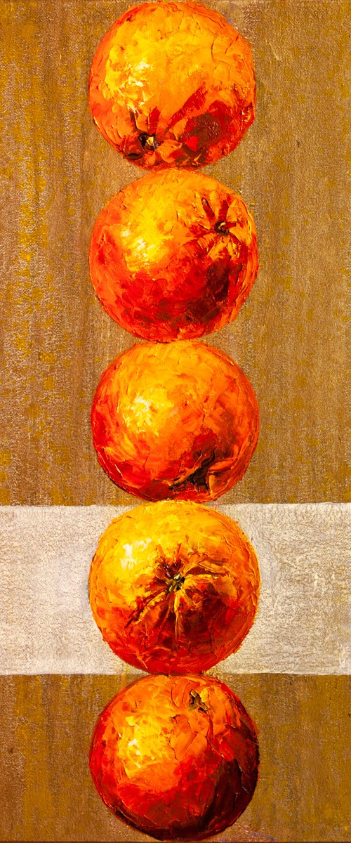 white stripe and oranges by Aleksandr Neliubin