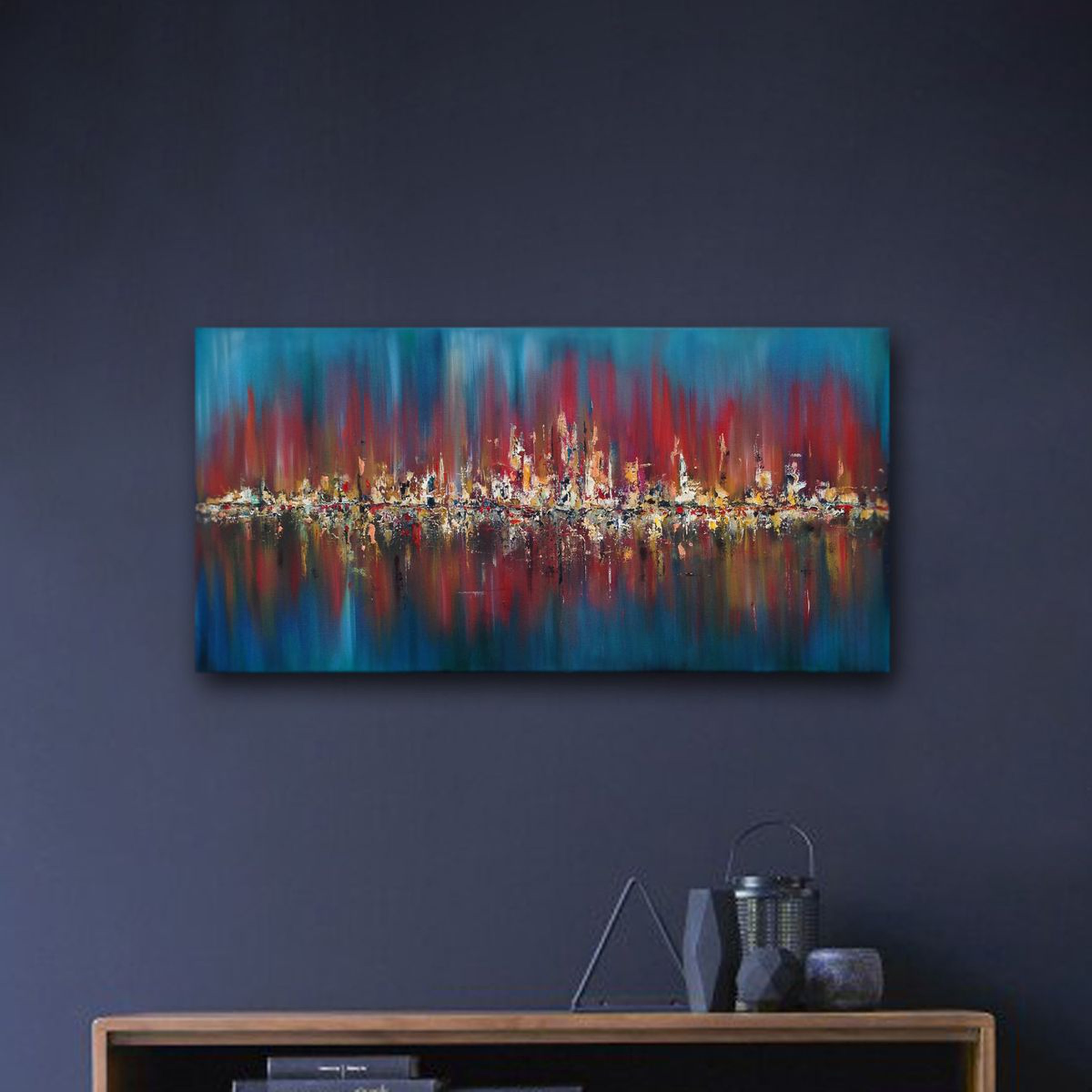 Night Scene Abstract Oil Landscape Painting Artfinder