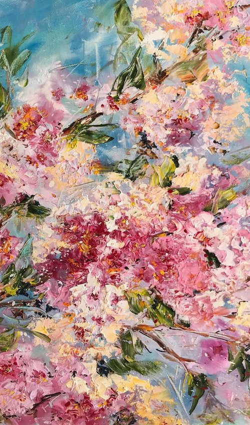 Bloomy Peach Tree by Diana Malivani