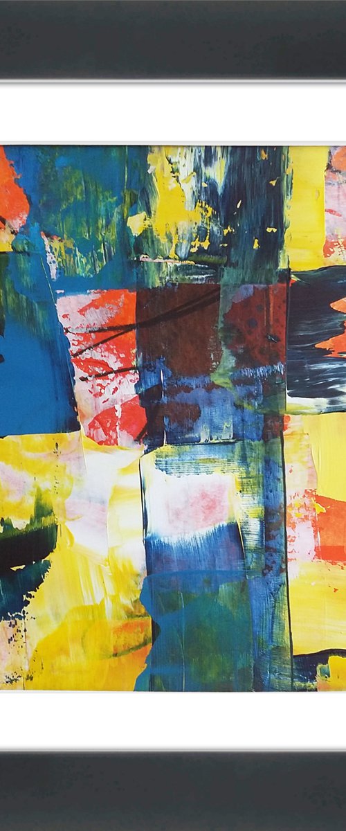 Abstraction #26 - Framed and ready to hang - original abstract painting by Carolynne Coulson