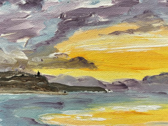 Yellow Sunrise over Hengistbury Head