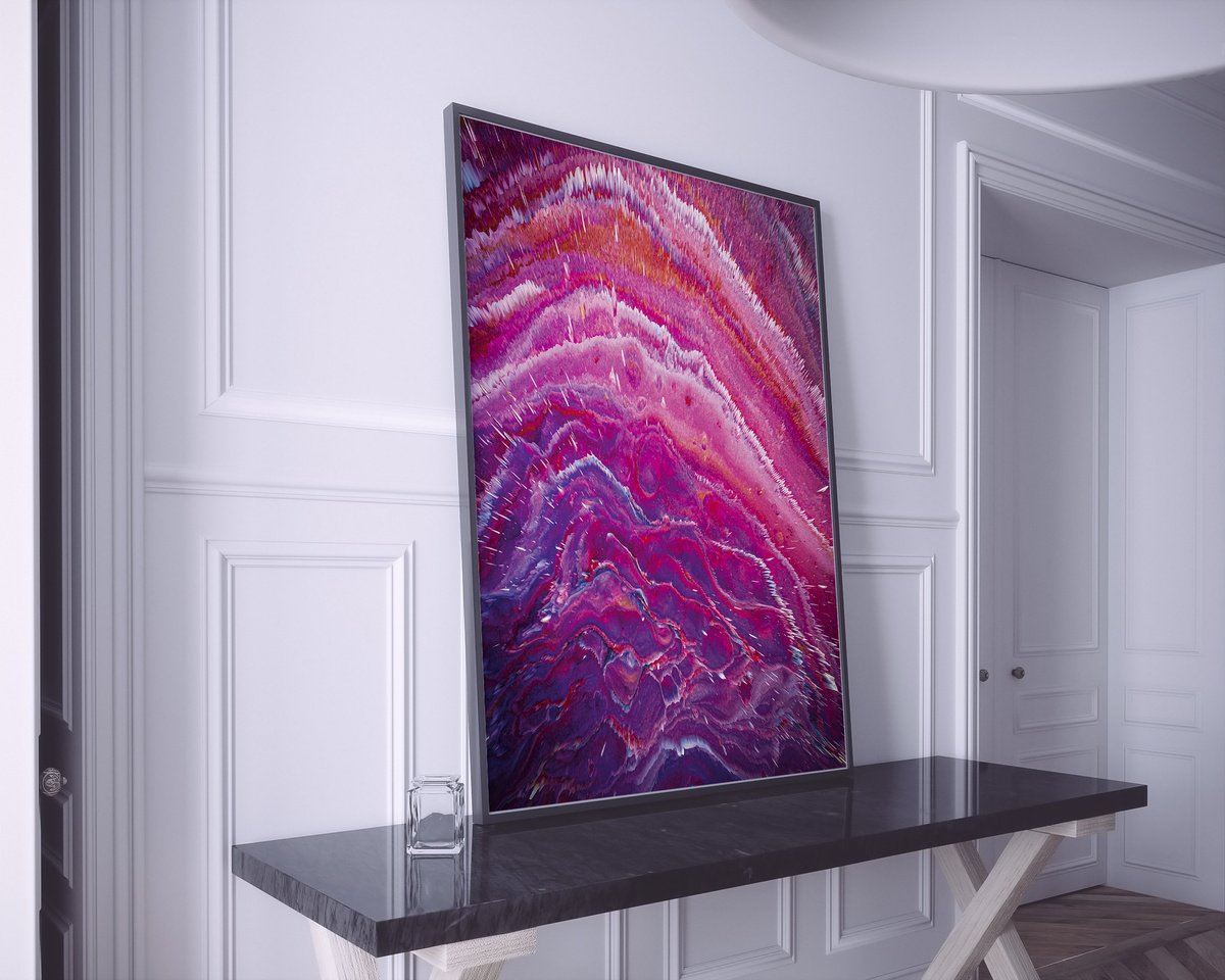 Organic Abstract Giclee Print By Sarah Pena, 16 X 22", Beyond The Veil, Original Artwork