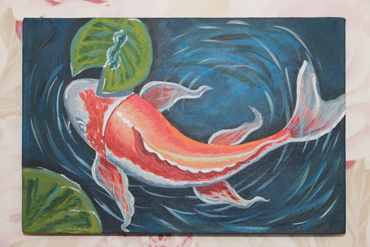 Painting Japanese Koi Carp By Olga Pavlova Artfinder