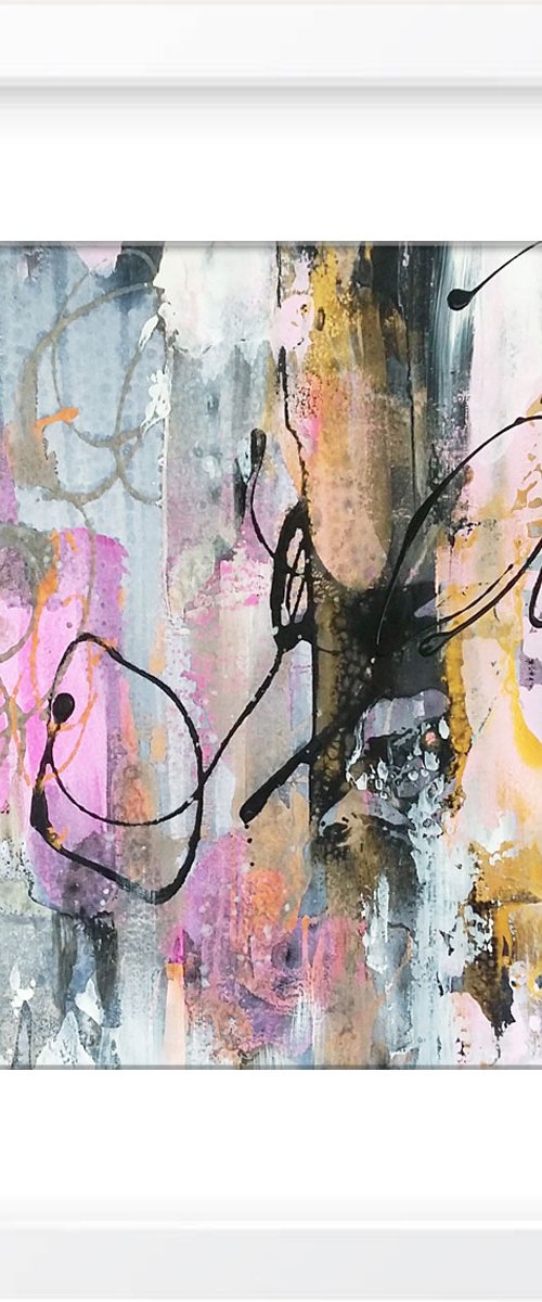Illuminations #1 - Framed and ready to hang - original abstract painting by Carolynne Coulson