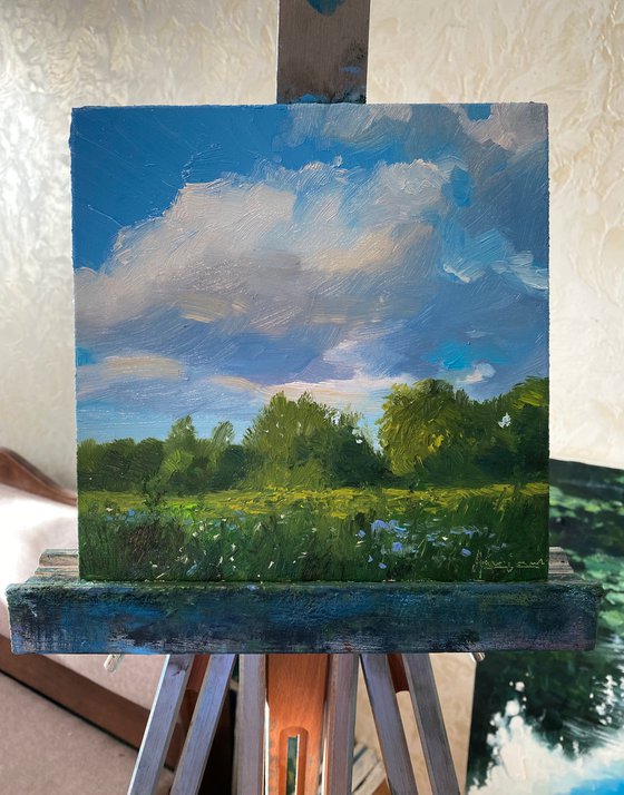 "Field"original oil painting by Artem Grunyka