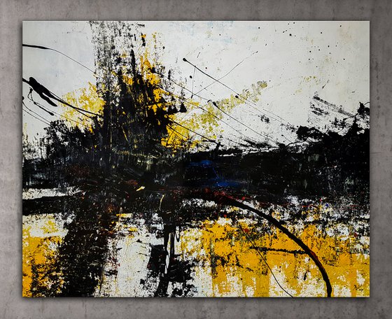 "VOK N-4" (H)145x(W)185 cm. Abstract Expressionism style painting