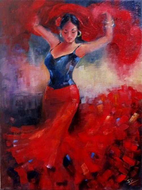 Flamenco Dancer 243 by Susana Zarate