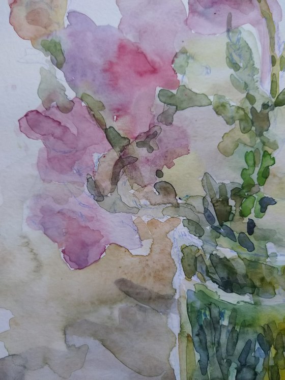 Bouquet of summer. Original watercolour painting.