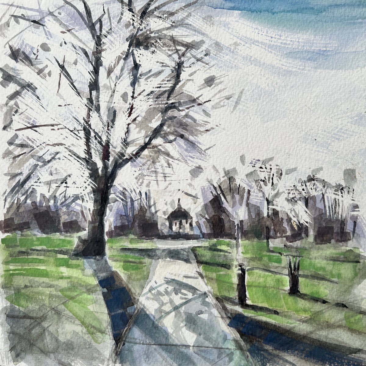Winter walk on Clapham Common by Louise Gillard