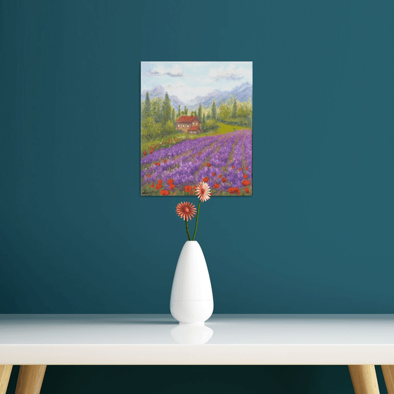 Lavender and poppies