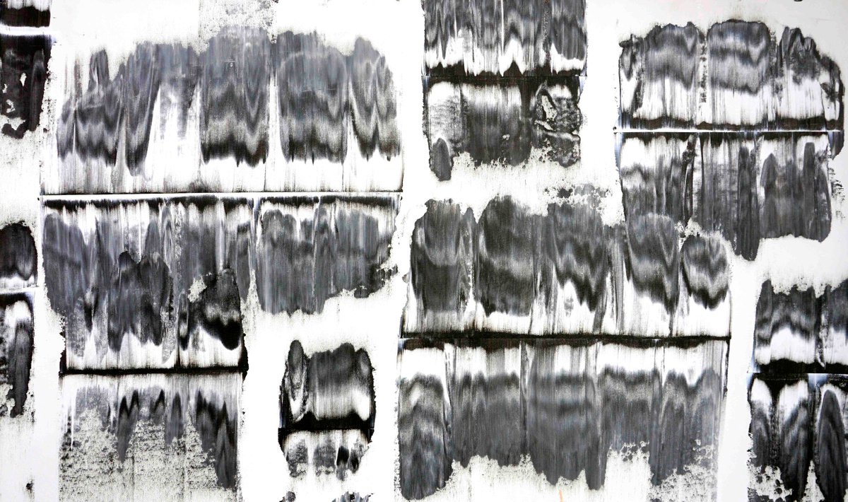 Abstract Acrylic Painting By Sumit Mehndiratta, 61 X 35", Composition Nº222, Original Artwork