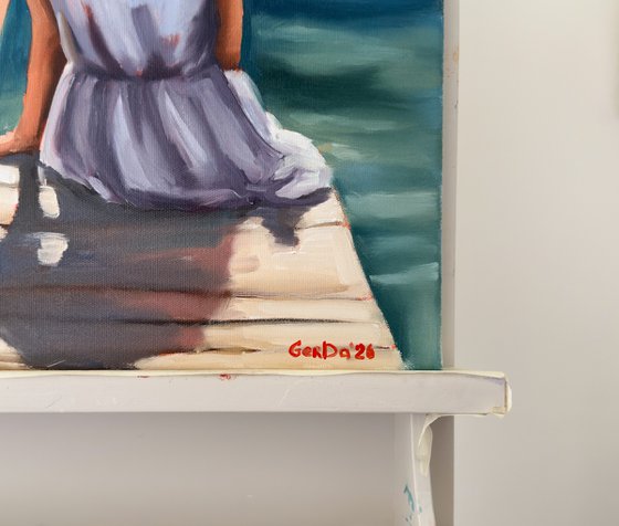 Two Women by the Ocean