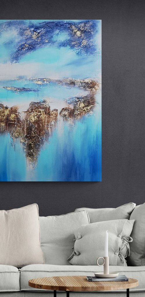"Blue Waterfall" by Vera Hoi